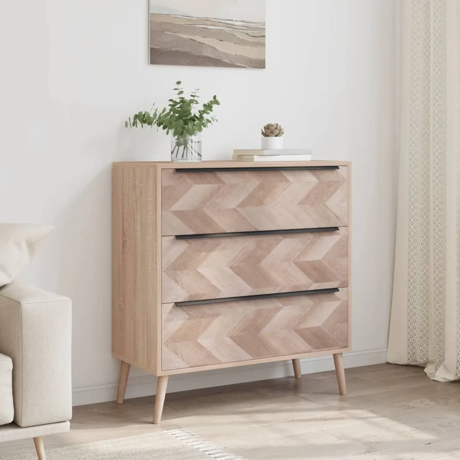 Finori Commode Lusk 03A chêne sonoma 80x38,5x87 cm - 3