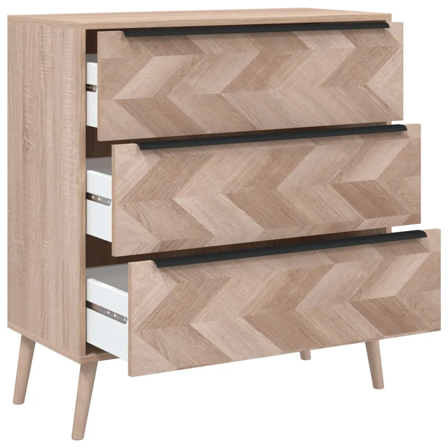 Finori Commode Lusk 03A chêne sonoma 80x38,5x87 cm - 4