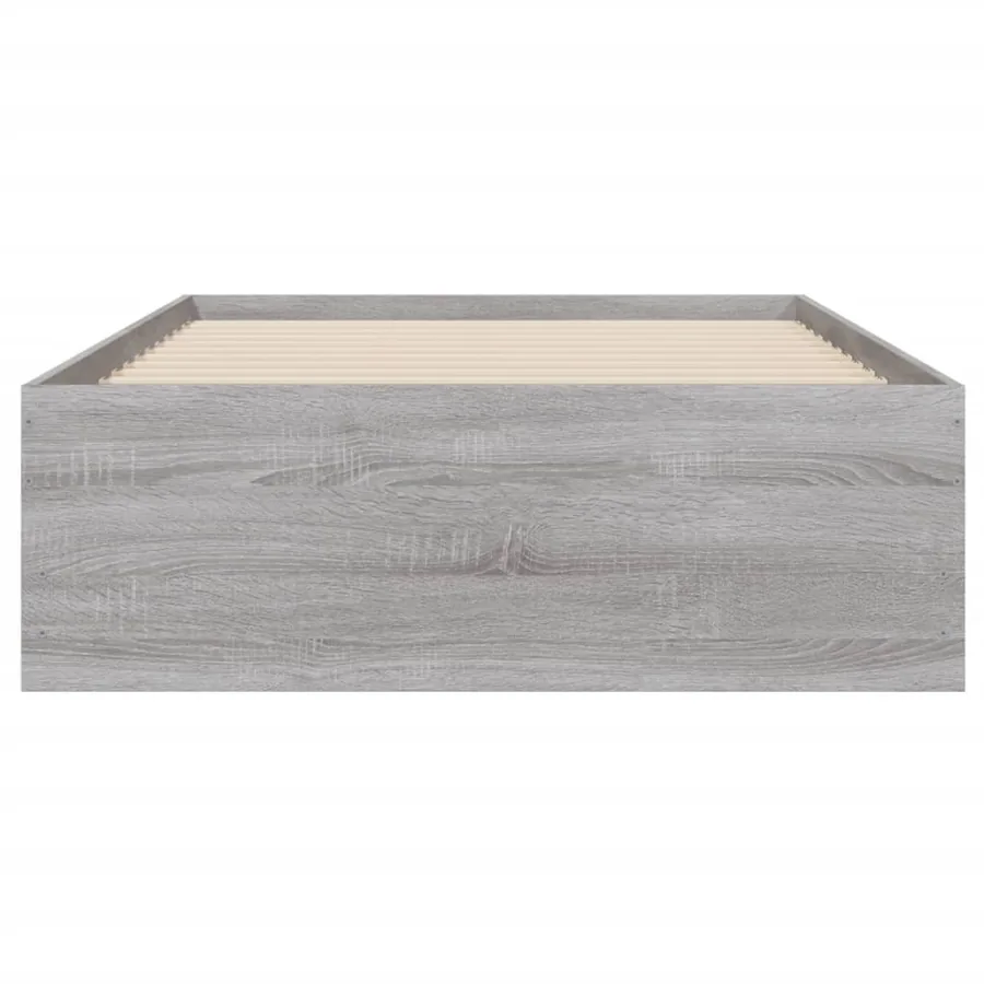 Cadre de lit avec tiroirs sans matelas sonoma gris 100x200 cm - 6