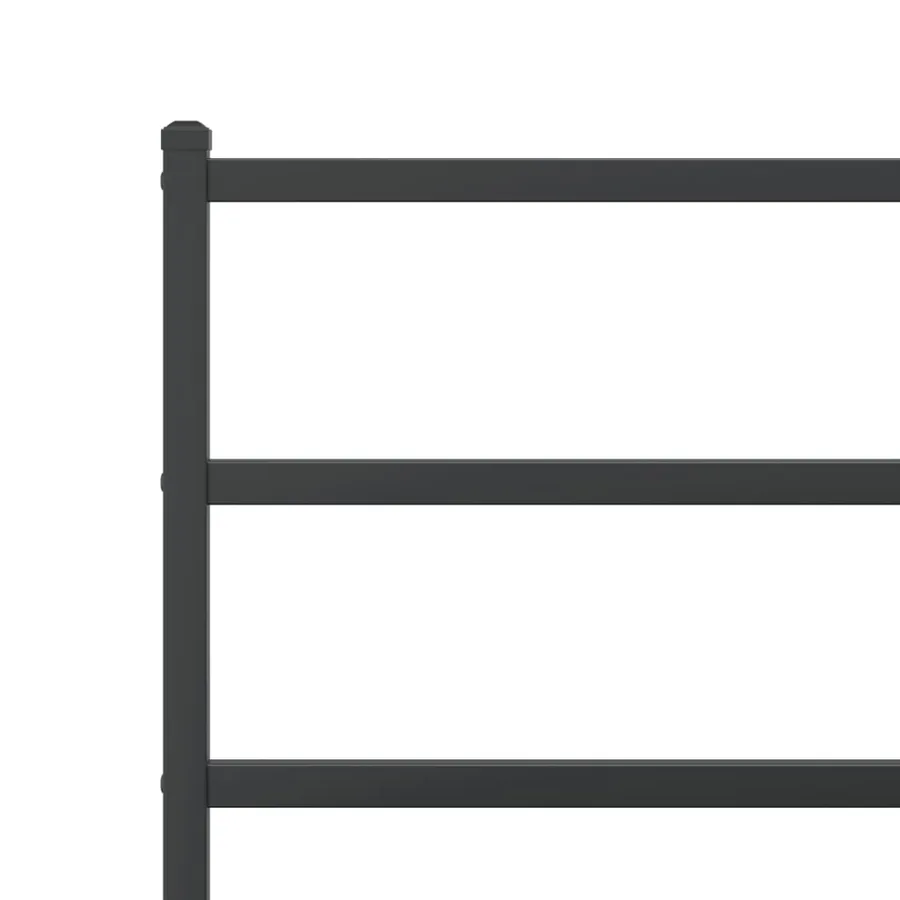 Cadre de lit métal sans matelas avec tête de lit noir 100x200cm - 8