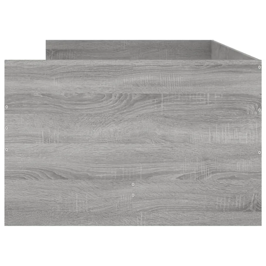 Cadre de lit avec tiroirs sans matelas sonoma gris 90x200 cm - 7