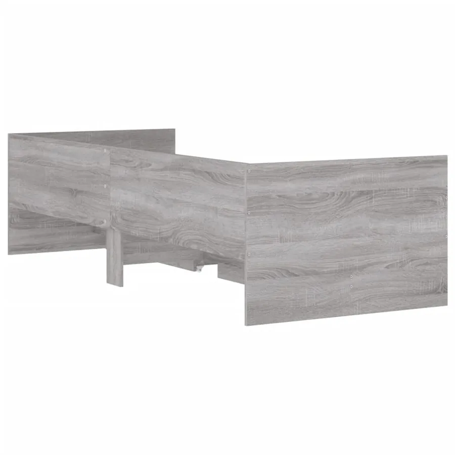 Cadre de lit avec tiroirs sans matelas sonoma gris 90x200 cm - 8