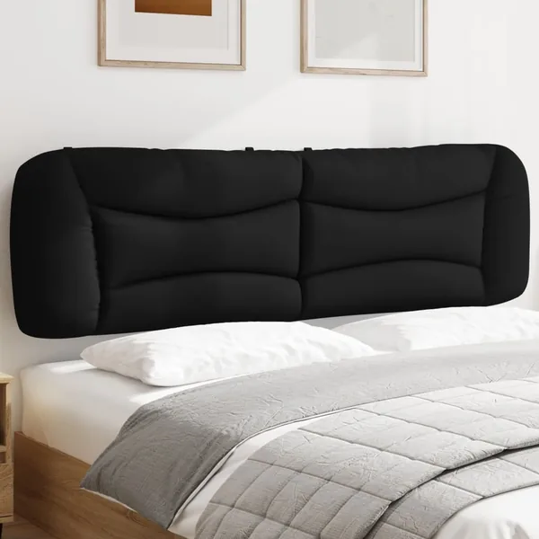 Coussin de tête de lit Hvar noir 180 cm tissu