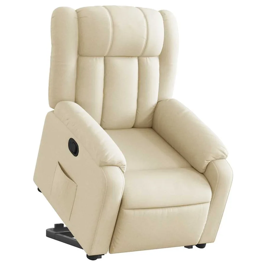 Fauteuil inclinable Crème Tissu - 3