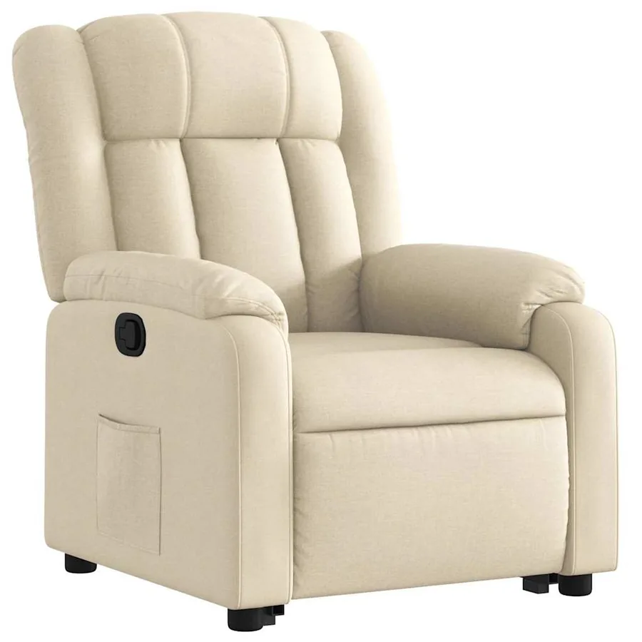 Fauteuil inclinable Crème Tissu - 4