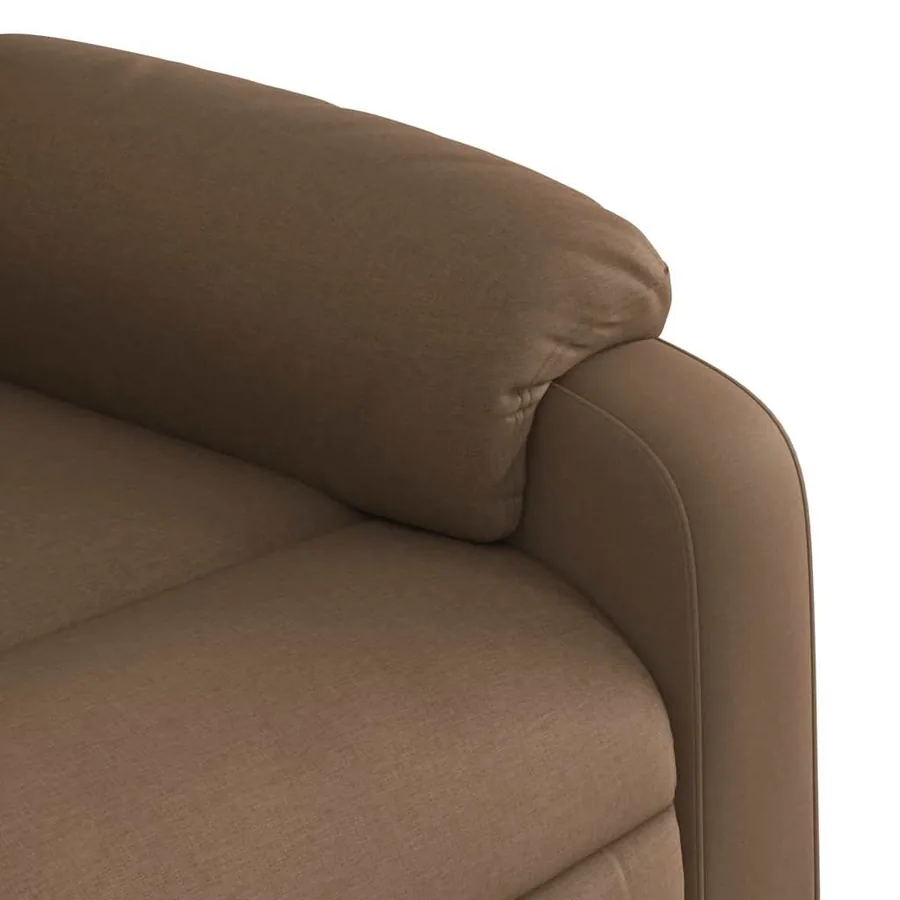 Fauteuil inclinable électrique marron tissu - 12