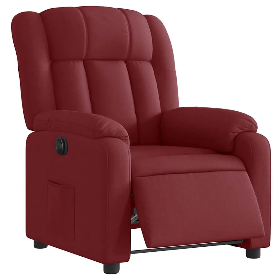 Fauteuil inclinable électrique Rouge bordeaux Tissu - 3