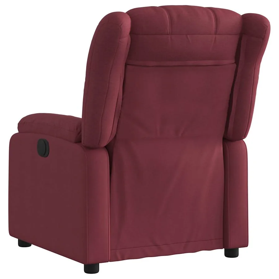Fauteuil inclinable électrique Rouge bordeaux Tissu - 5