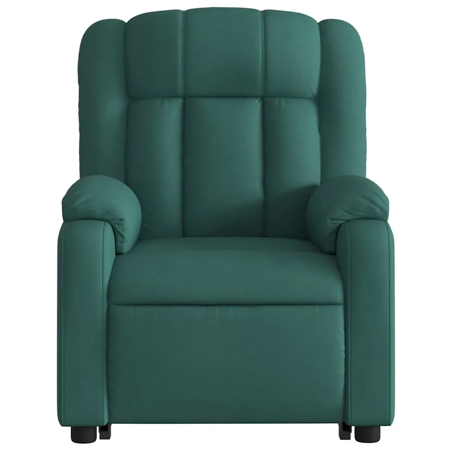 Fauteuil inclinable électrique vert foncé tissu - 9