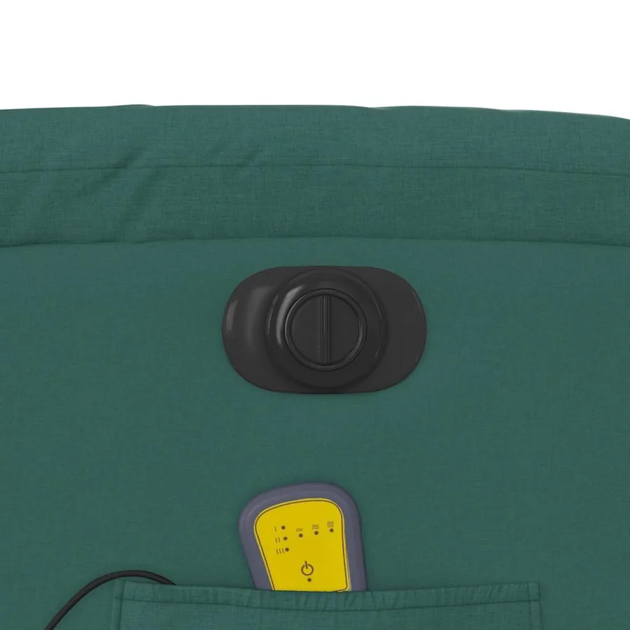 Fauteuil de massage inclinable électrique Vert foncé Tissu - 12