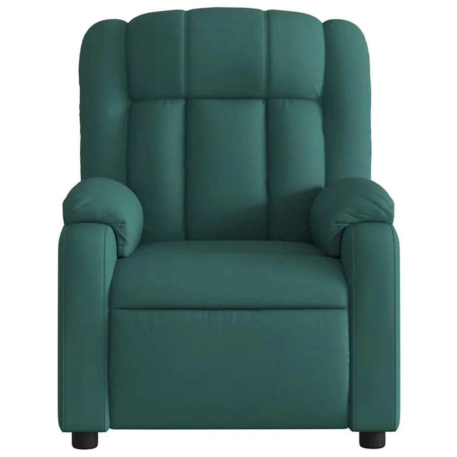 Fauteuil de massage inclinable électrique Vert foncé Tissu - 9