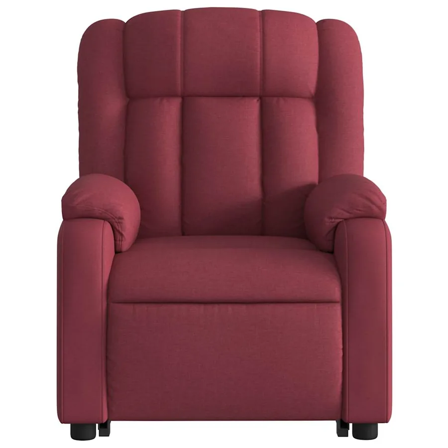 Fauteuil inclinable rouge bordeaux tissu - 9
