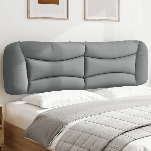 Coussin de tête de lit Hvar gris clair 180 cm tissu