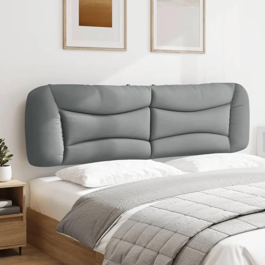 Coussin de tête de lit Hvar gris clair 180 cm tissu - 4