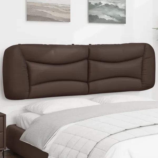 Coussin de tête de lit Hvar marron 180 cm similicuir