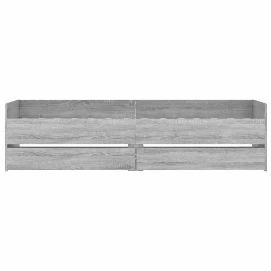 Cadre de lit avec tiroirs sans matelas sonoma gris 100x200 cm - 6