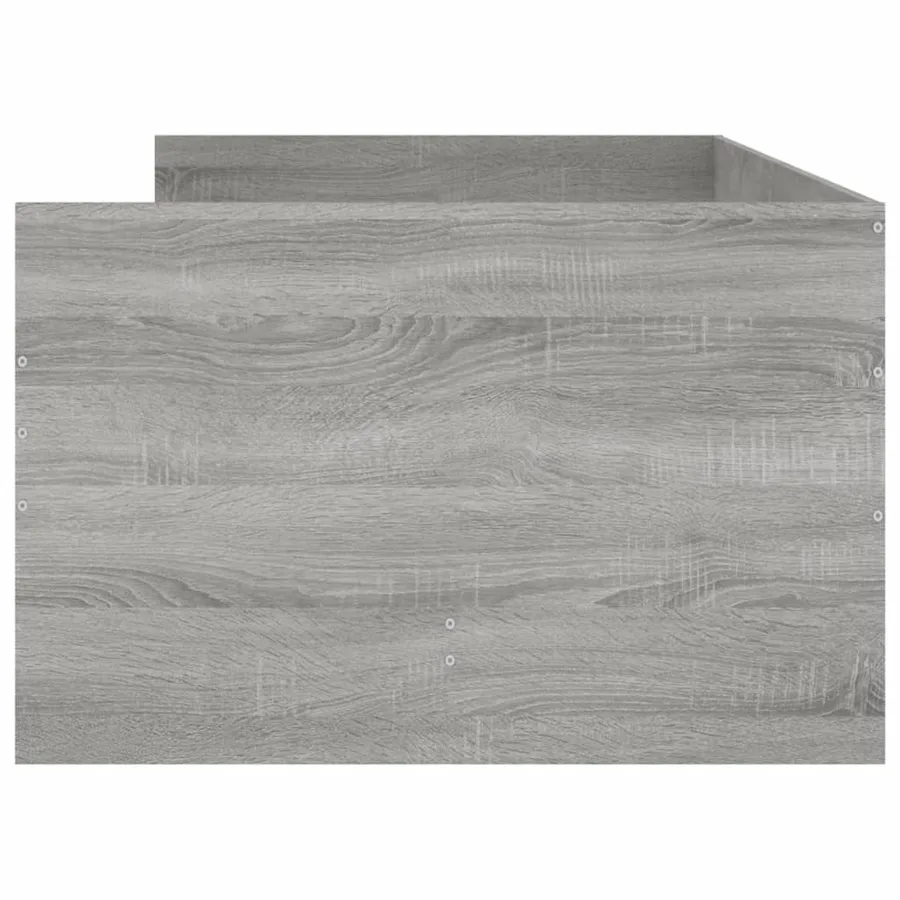 Cadre de lit avec tiroirs sans matelas sonoma gris 100x200 cm - 7