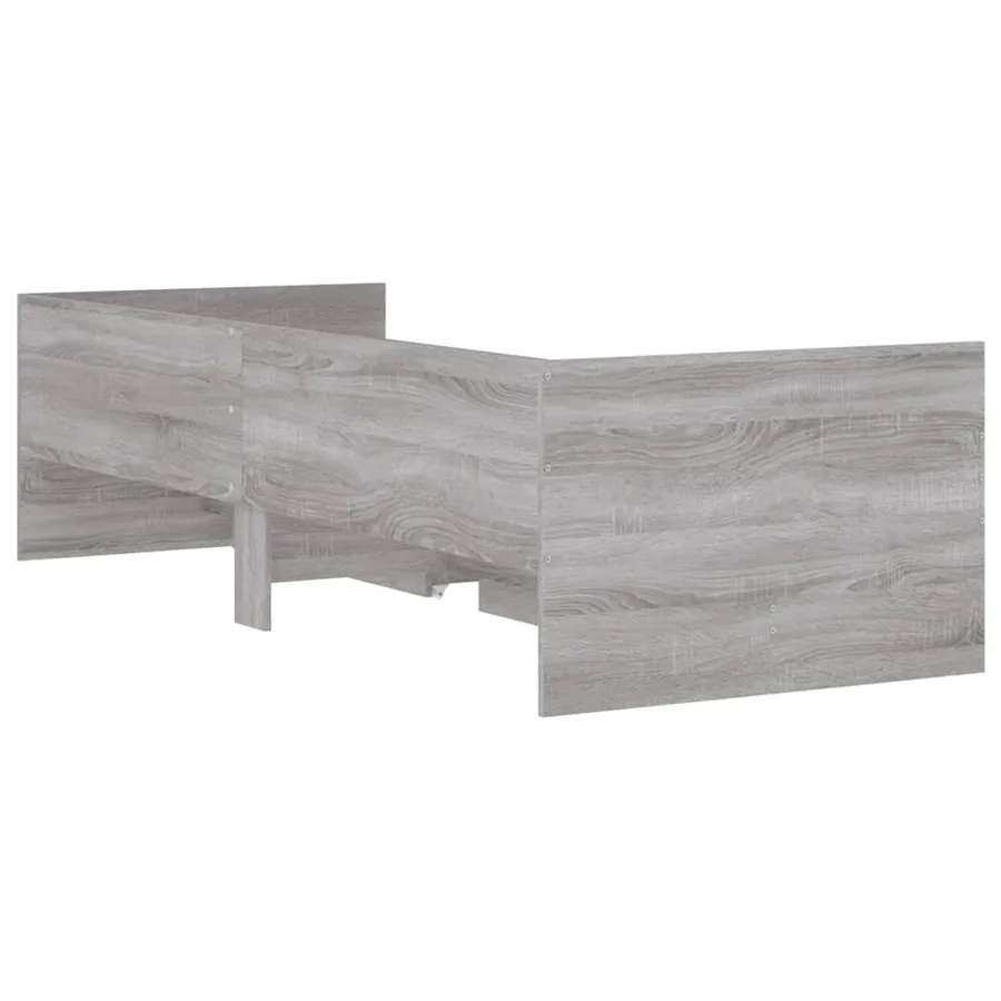 Cadre de lit avec tiroirs sans matelas sonoma gris 100x200 cm - 8