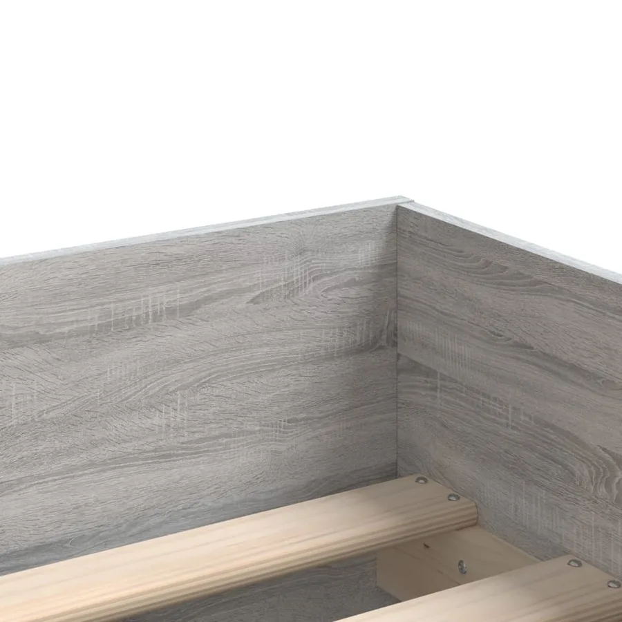 Cadre de lit avec tiroirs sans matelas sonoma gris 100x200 cm - 9