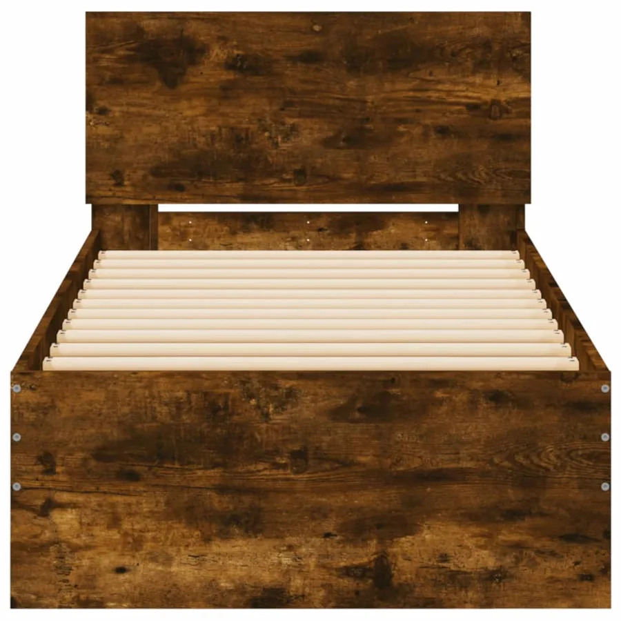 Cadre de lit sans matelas avec lumières LED 90x200 cm - 7