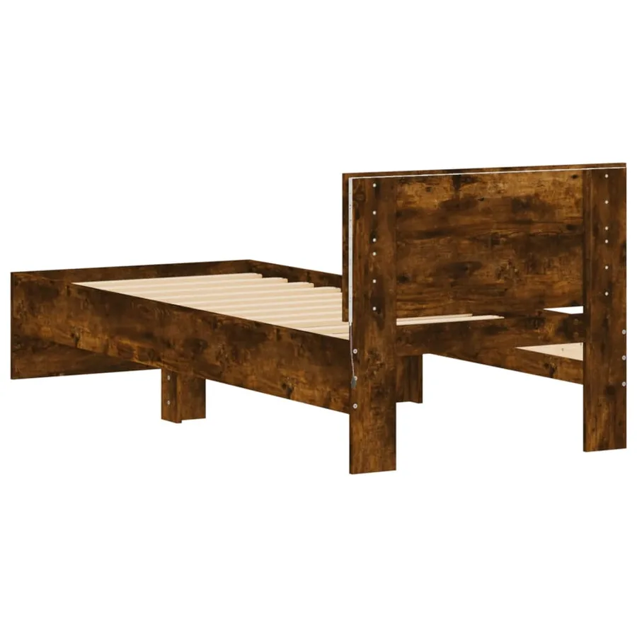 Cadre de lit sans matelas avec lumières LED 90x200 cm - 9