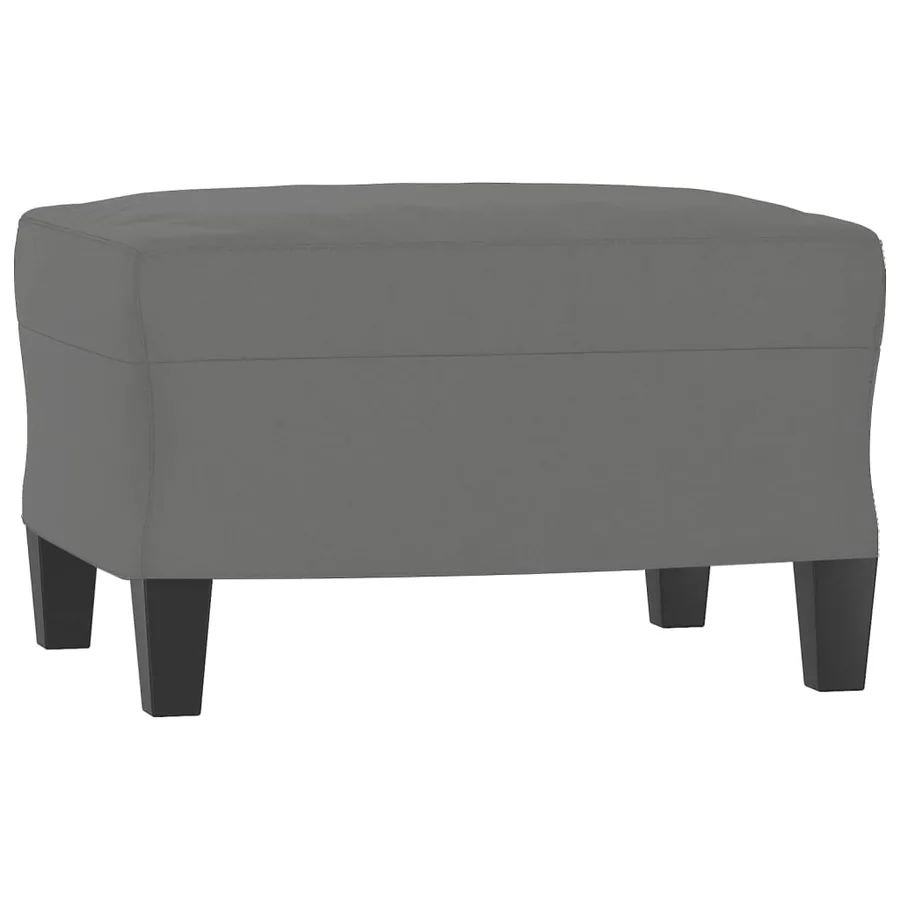 Fauteuil avec repose-pied Gris foncé 60 cm Tissu microfibre - 5