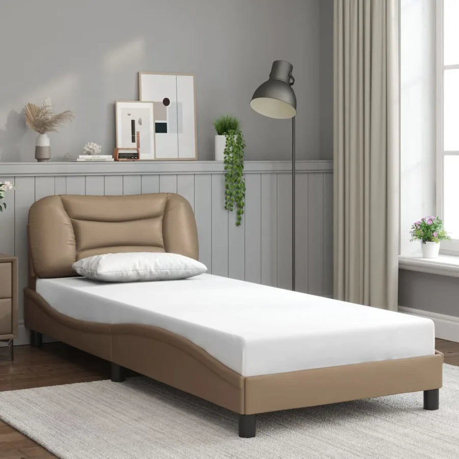 Cadre de lit avec LED sans matelas Hvar cappuccino 80x200 cm - 4