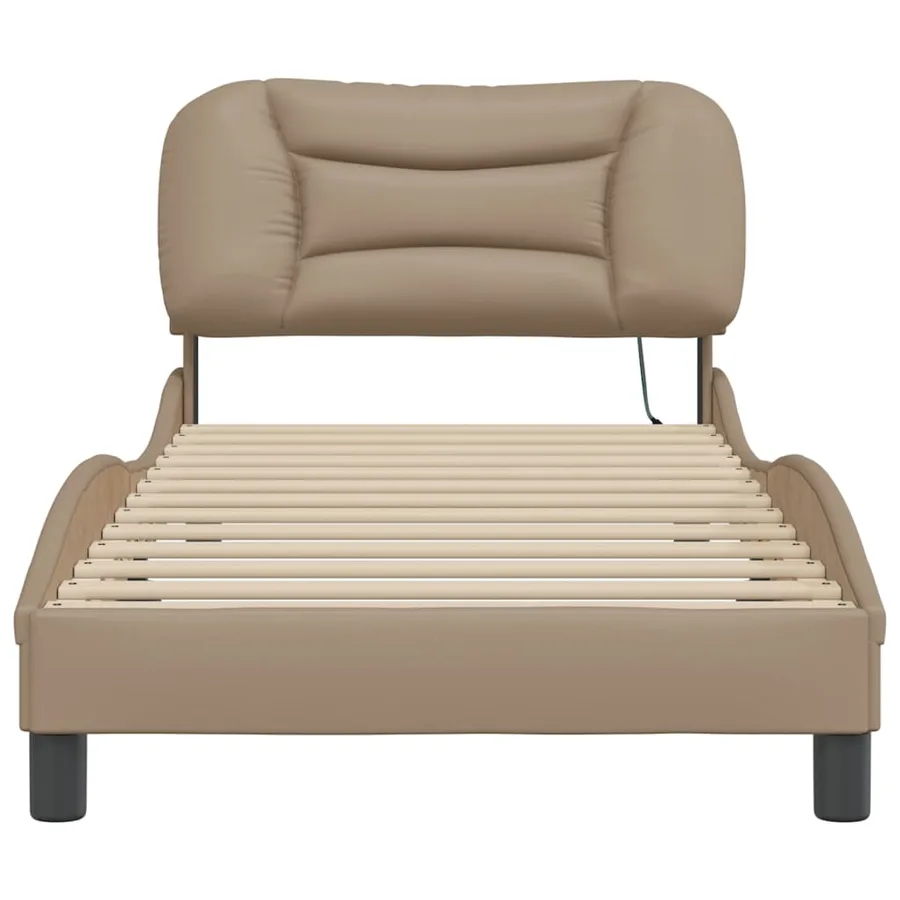 Cadre de lit avec LED sans matelas Hvar cappuccino 80x200 cm - 6
