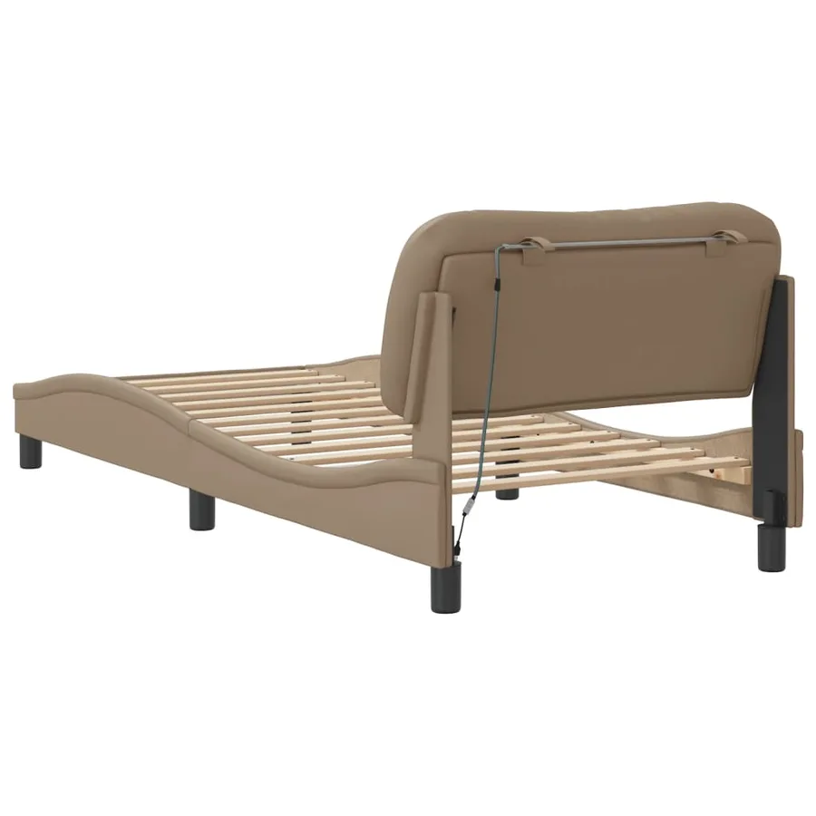 Cadre de lit avec LED sans matelas Hvar cappuccino 80x200 cm - 9