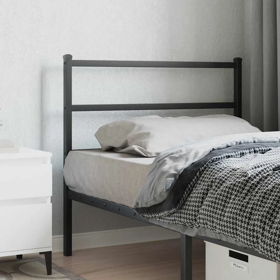 Tête de lit de remplacement métal noir 107 cm