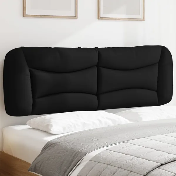 Coussin de tête de lit Hvar noir 160 cm tissu