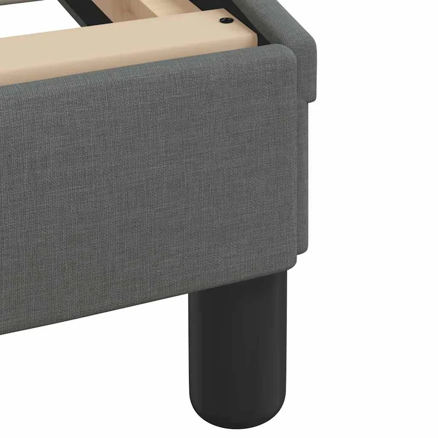 Cadre de lit Dover gris foncé 200x200 cm tissu - 7