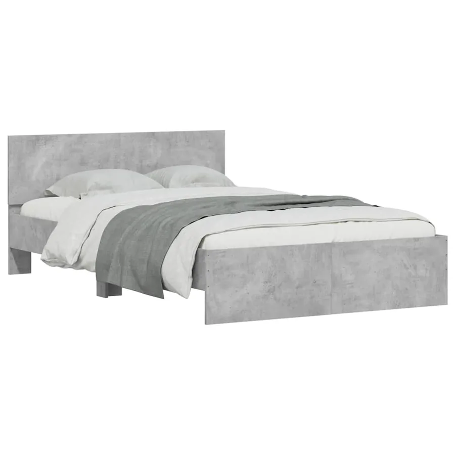 Cadre de lit sans matelas gris béton 120x190 cm - 3