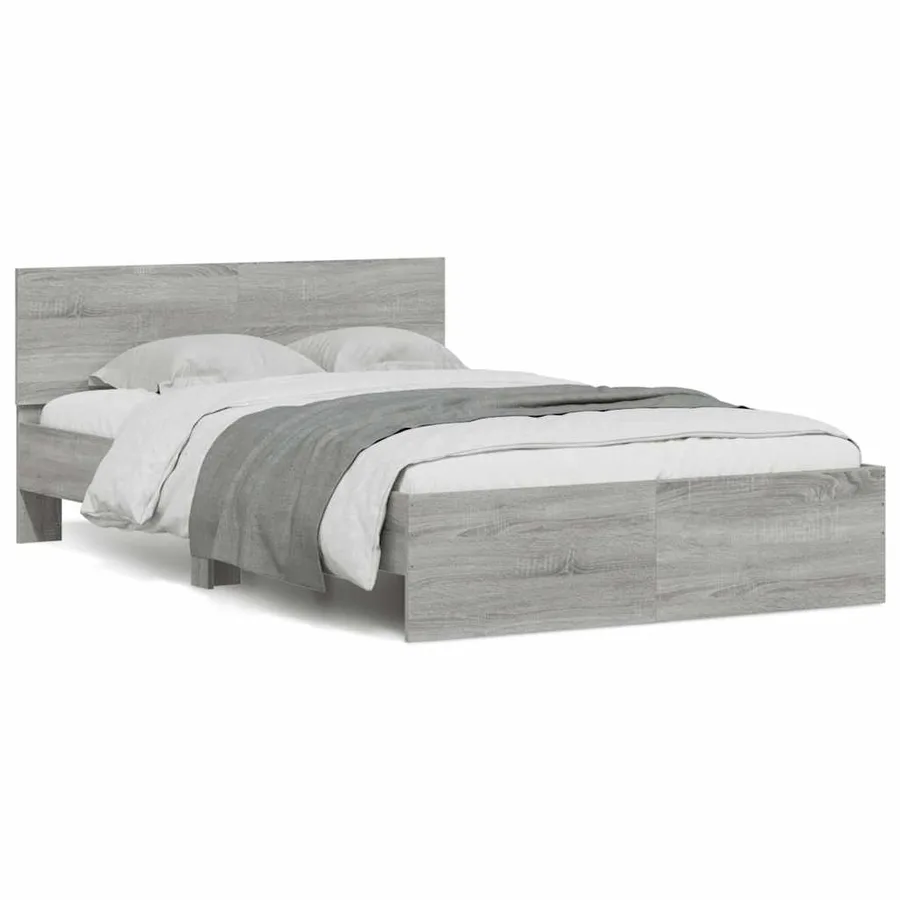 Cadre de lit sans matelas sonoma gris 120x190 cm - 2