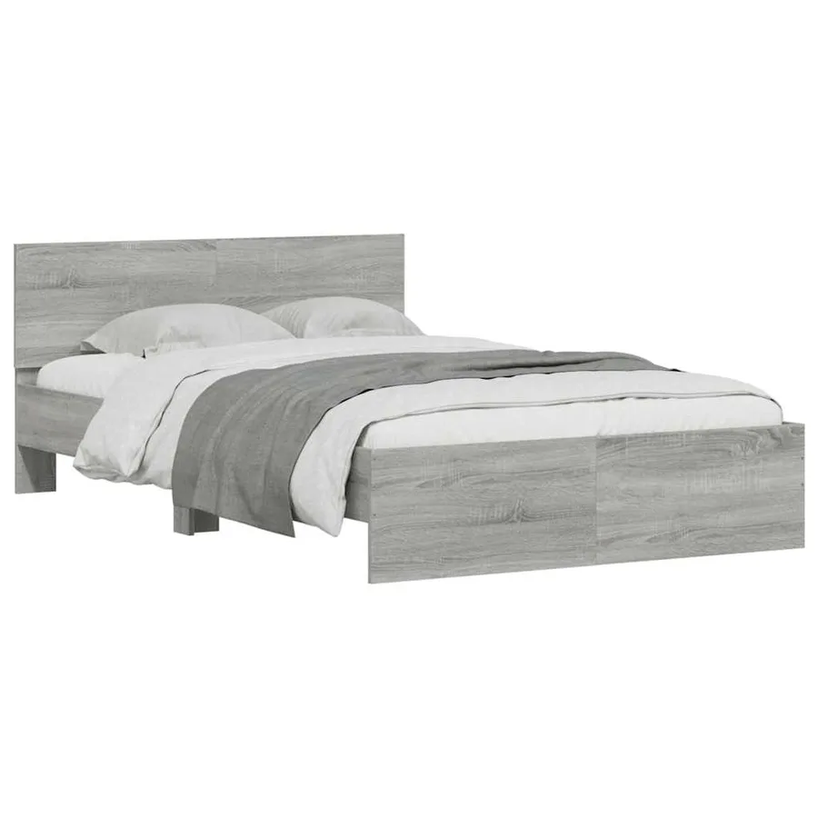 Cadre de lit sans matelas sonoma gris 120x190 cm - 3