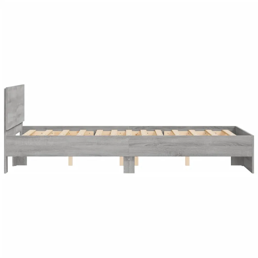 Cadre de lit sans matelas sonoma gris 120x190 cm - 6
