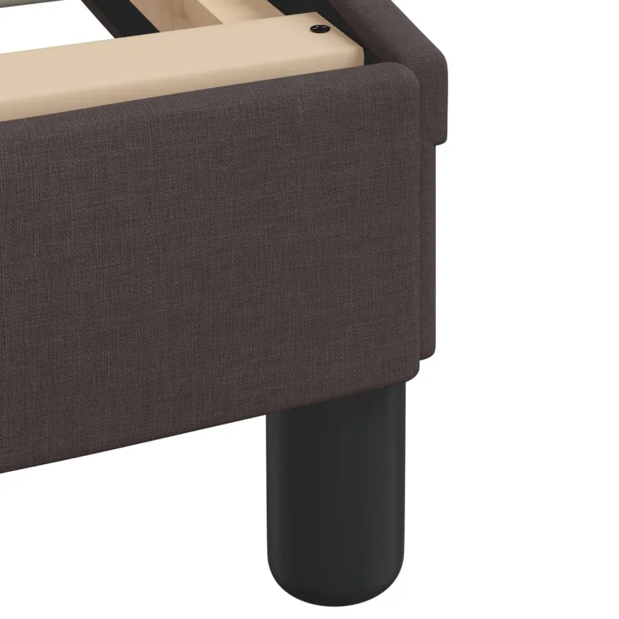 Lit avec matelas Dover marron foncé 200x200 cm tissu - 6