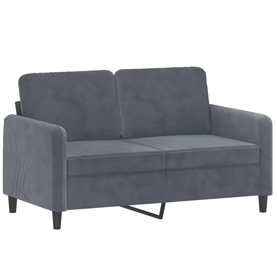 Ensemble de canapés 2 pcs gris foncé velours - 3