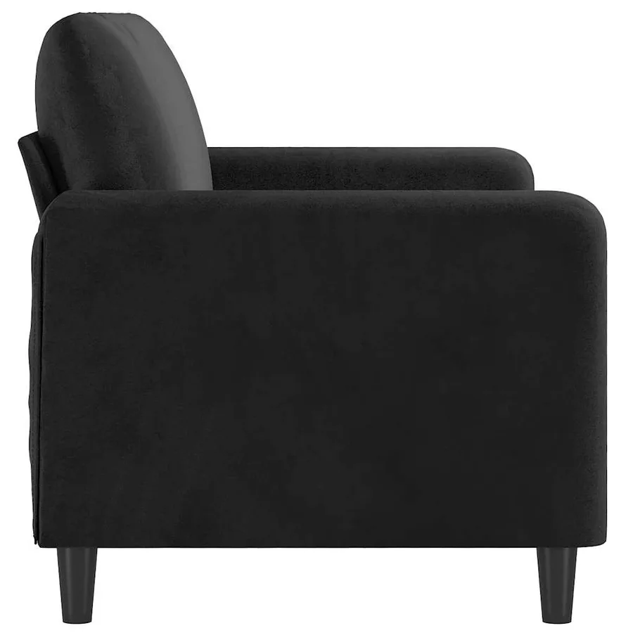 Canapé à 2 places Noir 140 cm Velours - 4