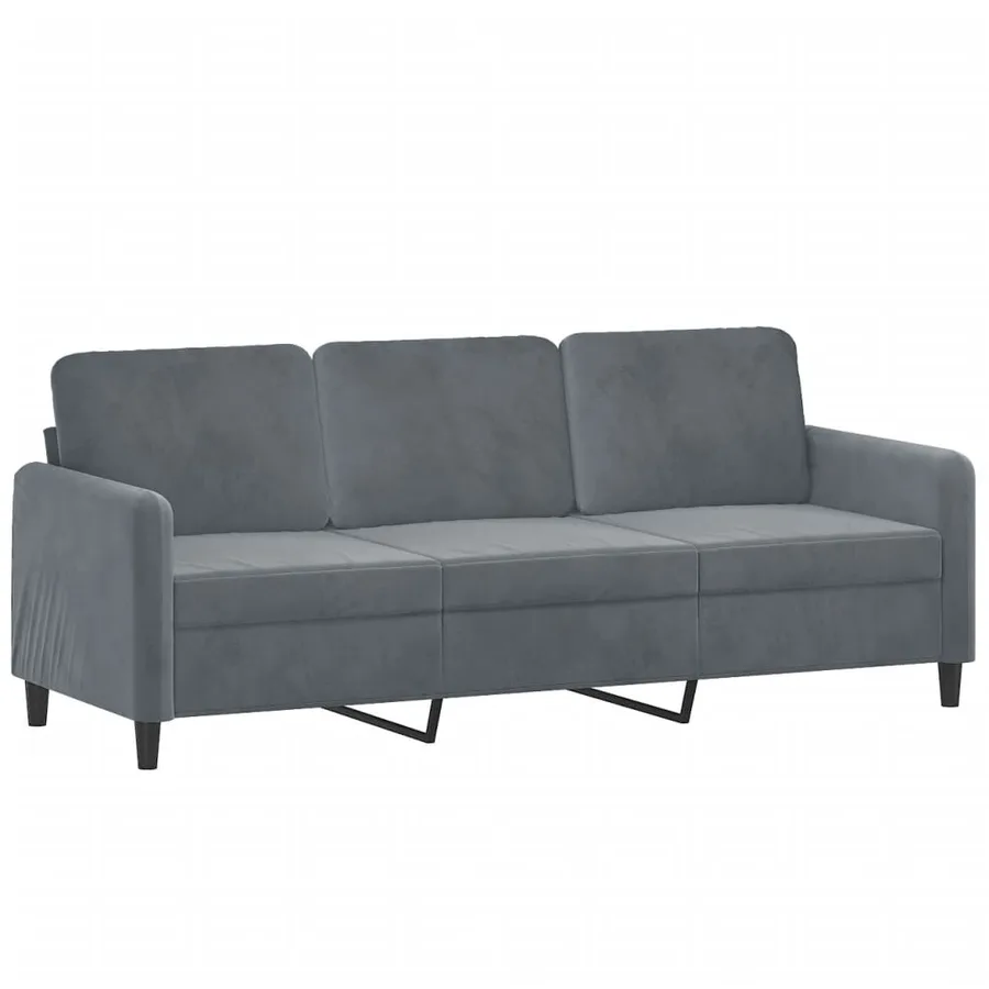 Ensemble de canapés 3 pcs gris foncé velours - 5