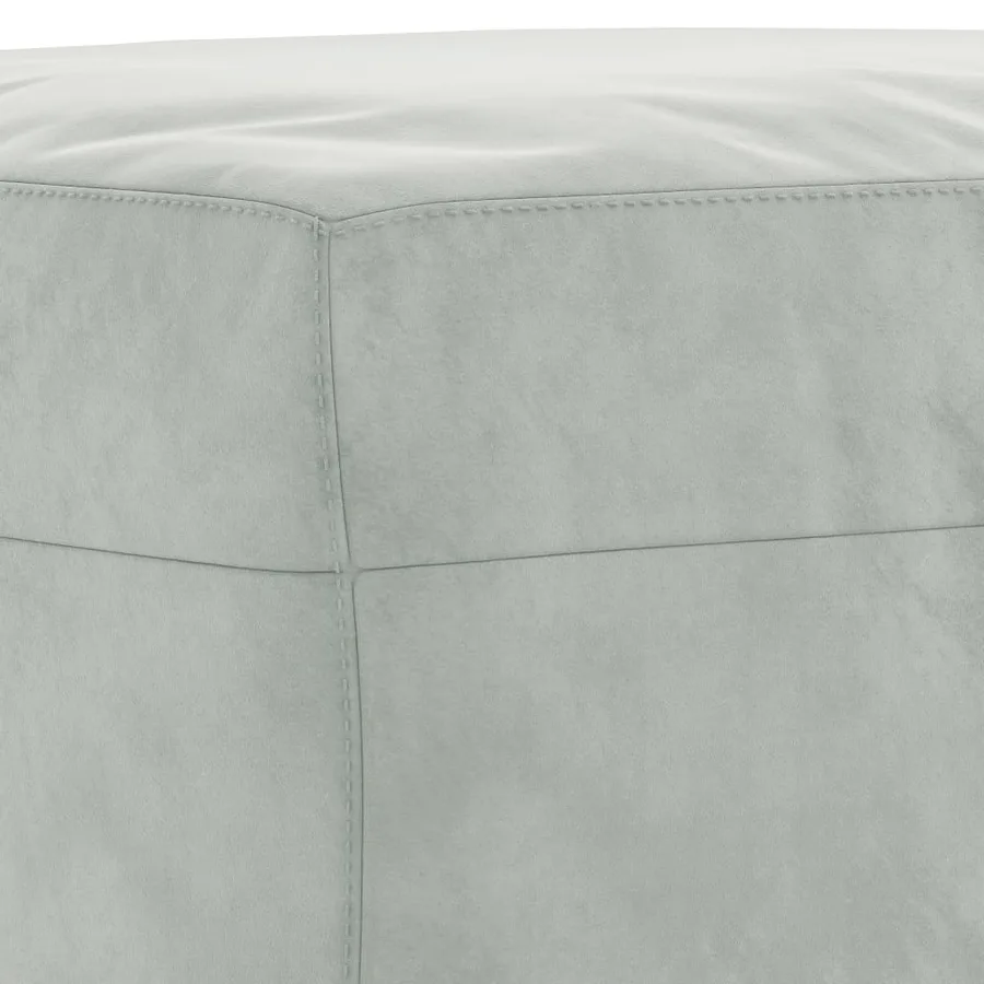 Ensemble de canapés 3 pcs avec coussins gris clair velours - 8