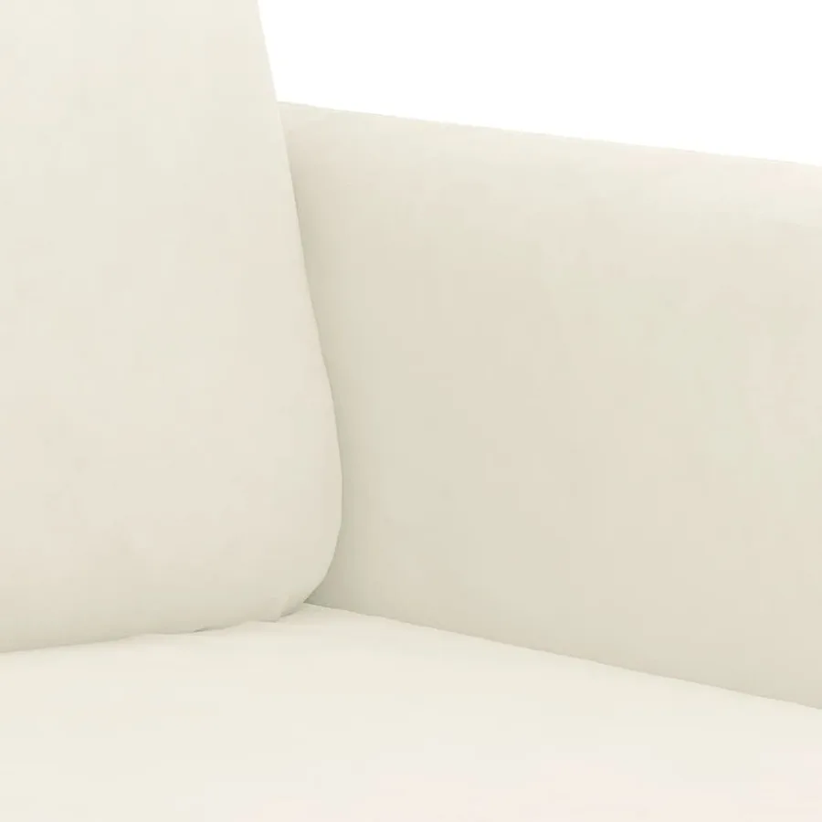 Ensemble de canapés 2 pcs crème velours - 5