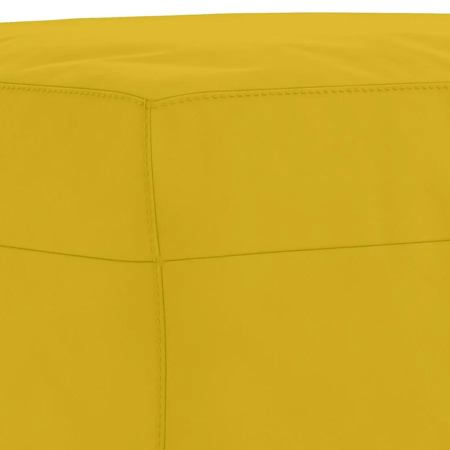 Ensemble de canapés 3 pcs avec coussins jaune velours - 8