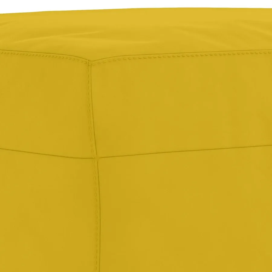 Ensemble de canapés 3 pcs avec coussins jaune velours - 6