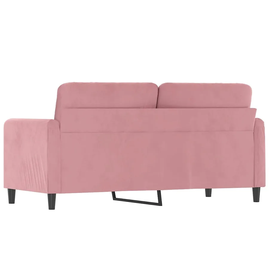 Canapé à 2 places Rose 140 cm Velours - 5