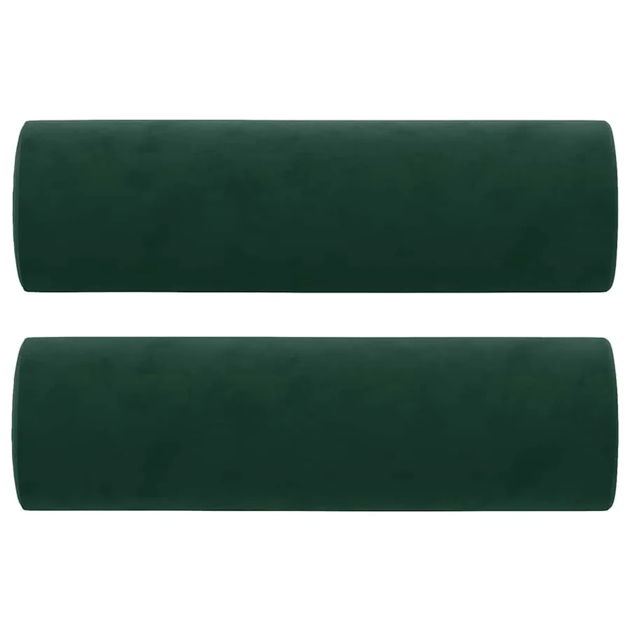 Canapé 2 places avec oreillers vert foncé 140 cm velours - 5