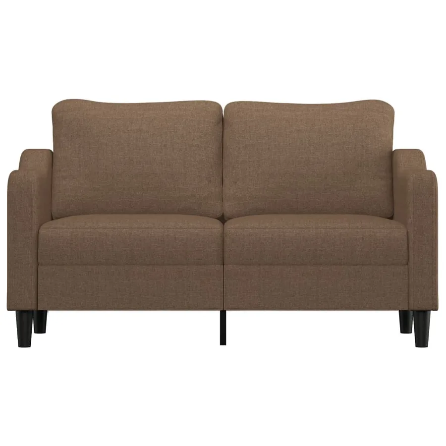 Canapé à 2 places Marron 140 cm Tissu - 3