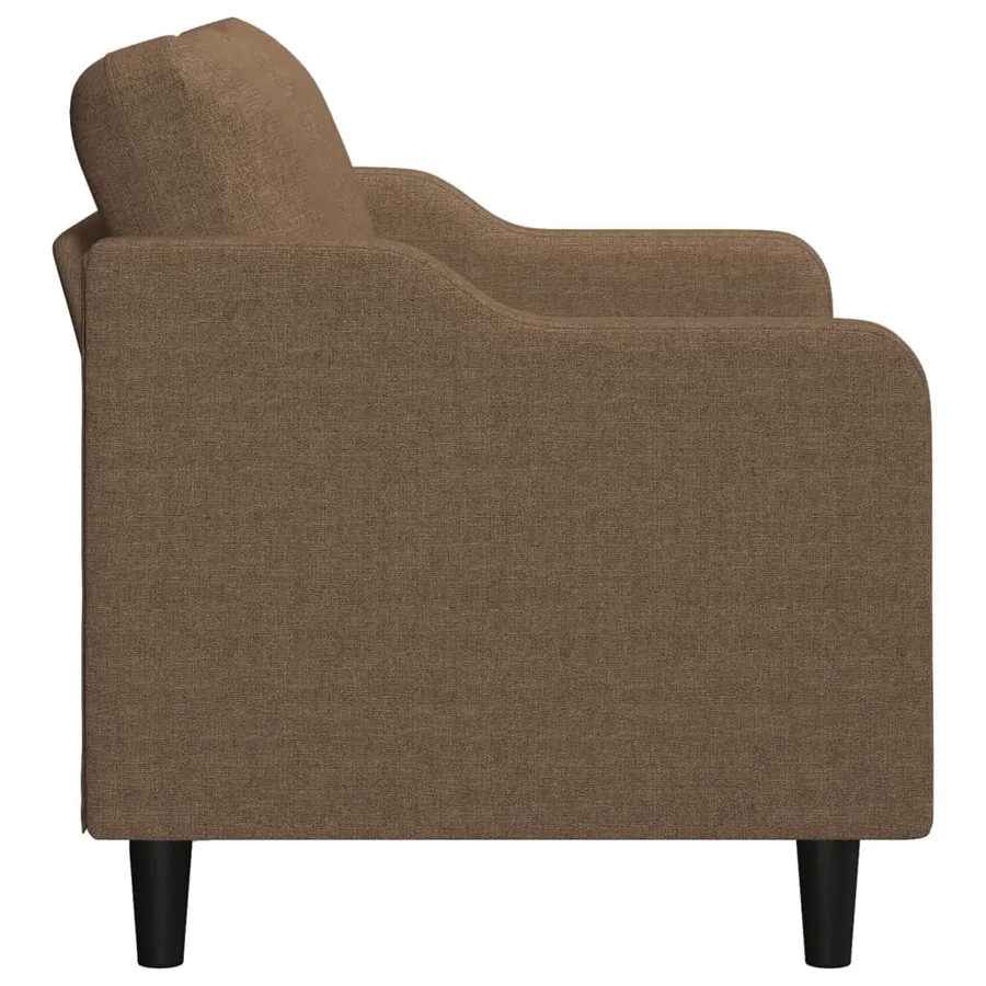 Canapé à 2 places Marron 140 cm Tissu - 4