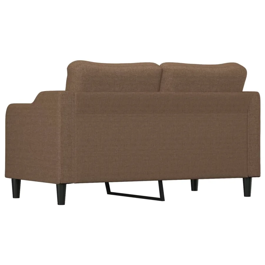Canapé à 2 places Marron 140 cm Tissu - 5