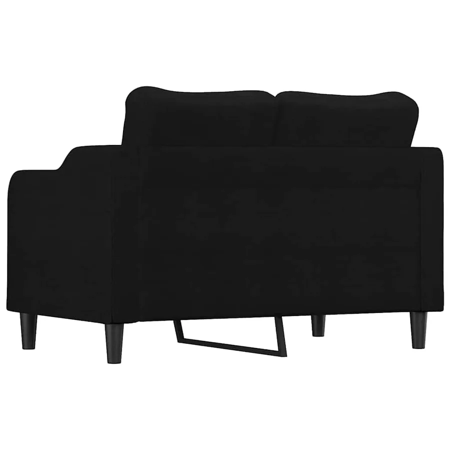 Canapé à 2 places Noir 120 cm Tissu - 5